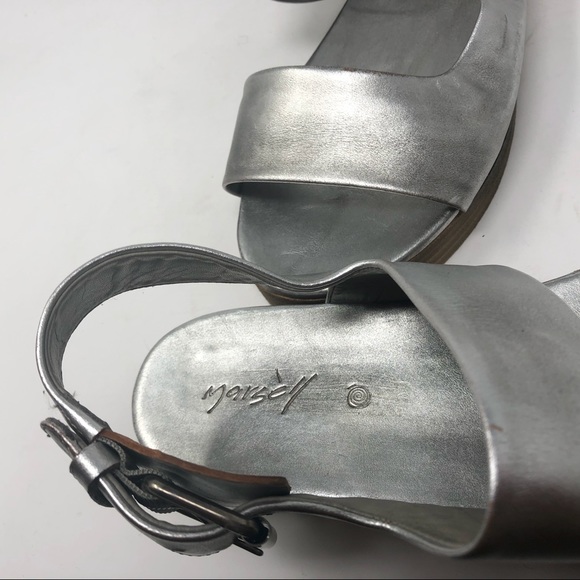 Marséll Silver Platform Buckle Sandals - Picture 2 of 8